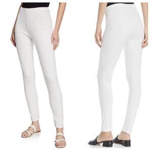 Johnny Was Levi Eyelet Embroidered Ankle Leggings White Size Medium